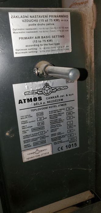 Стоманен пиролизен котел на дърва Atmos DC 25 S