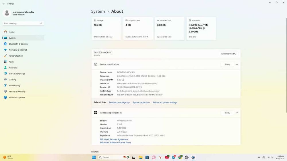 igravoy montaj uchun kompyuter