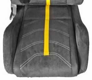 Спортни седалки за автомобил, сгъваеми, тип Рекаро, жълт кант