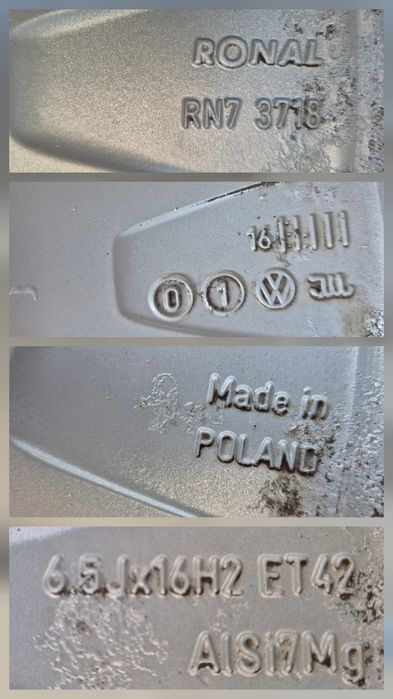 Оригинални джанти 16цола 5х112 6.5j ET42 с летни гуми Hankook