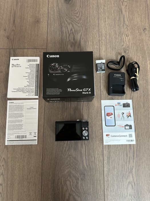 Чисто нов Canon Powershot G7X Mark III Silver, камера