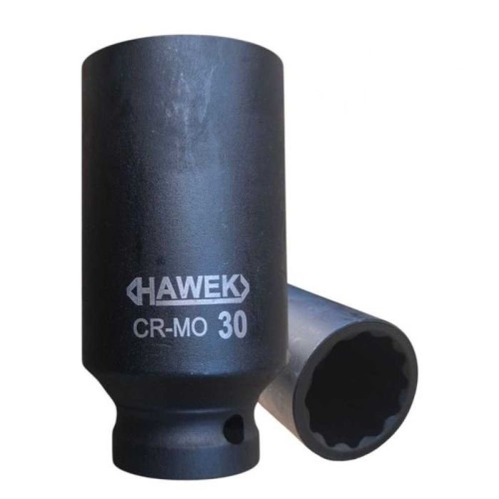 Комплект ударни вложки 1/2″ удължени 12-стенни 10 – 32мм 15части HAWEK