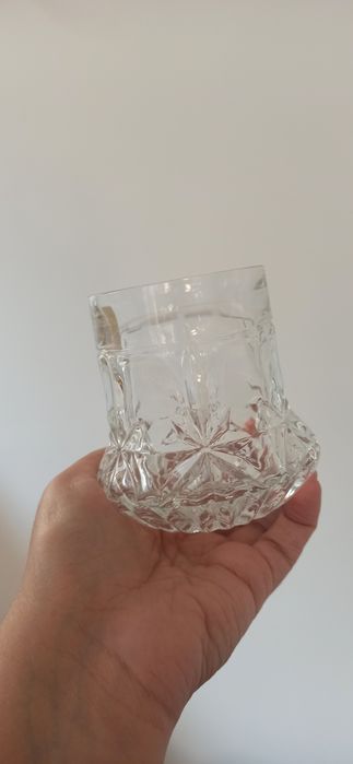 Комплект 6 бр.чаши оловен кристал,масивни