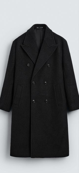 Zara пальто 100% Шерстяное