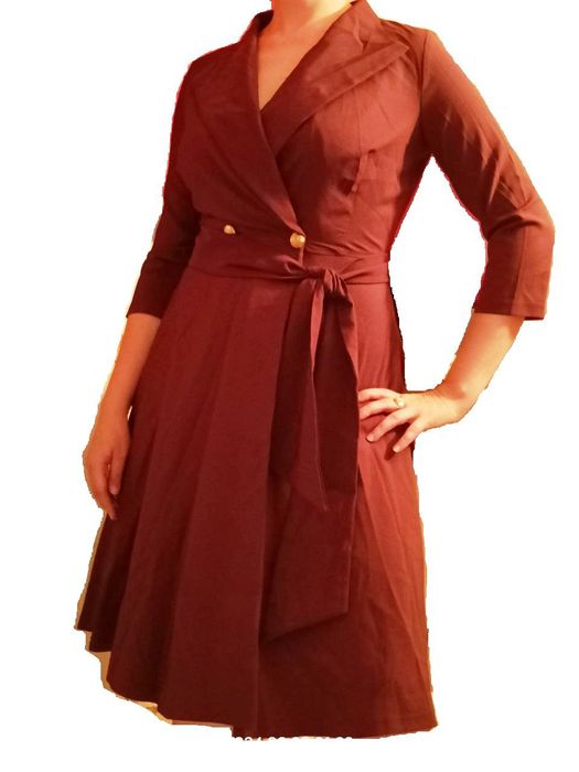 Платье с запахом, 44 размер. Весна-Осень. Новое, Турция