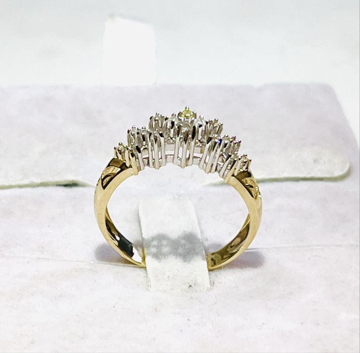 Кольцо золотое с бриллиантами 585 Россия