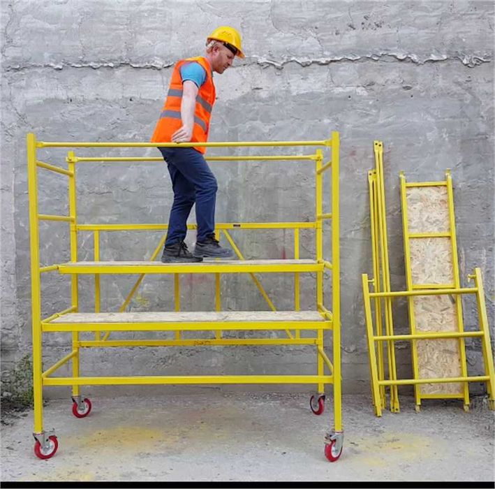 СКЕЛЕ под НАЕМ ПОДВИЖНО с КОЛЕЛА и метални Рамки, на самостоятелни сек