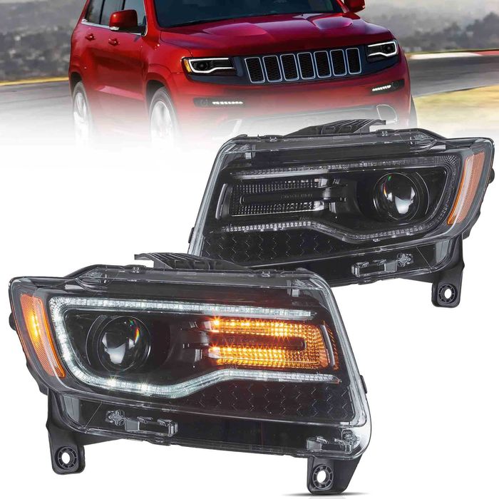 Комплект LED фарове за GRAND CHEROKEE 2011 - 2013 с начална анимация