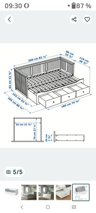Divan ikea  extensibil hemnes