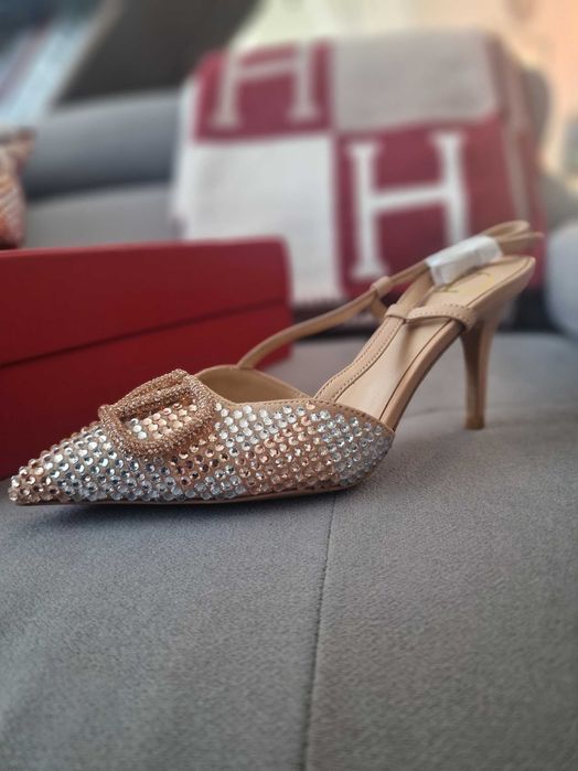 Chanel Valentino обувки с ток
