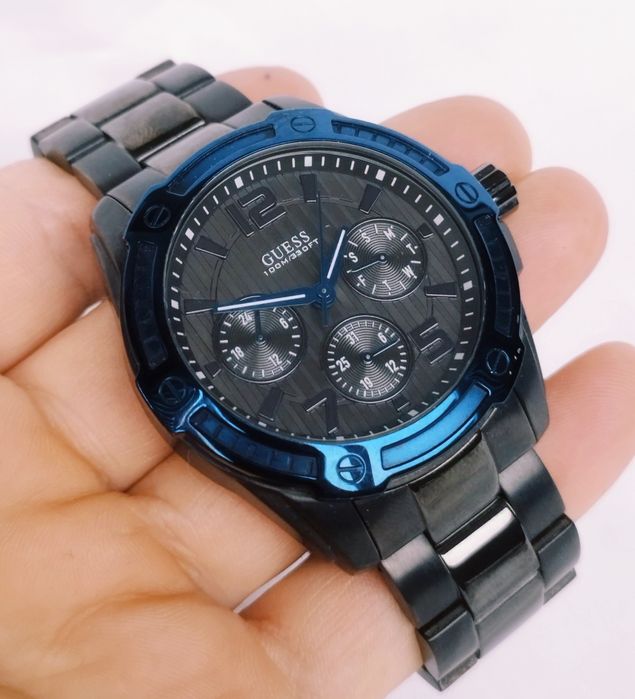 Ceas bărbătesc Guess W0601G1, oțel inoxidabil, cu cuarț, ceramic.