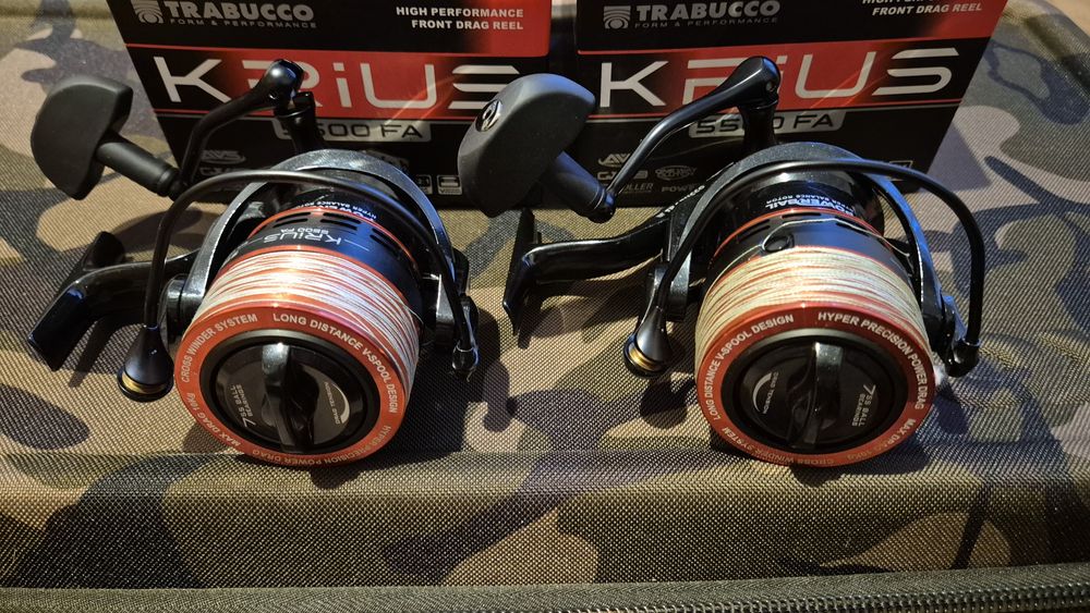 Vând 2 buc. Mulinete Trabucco Krius 5500FA