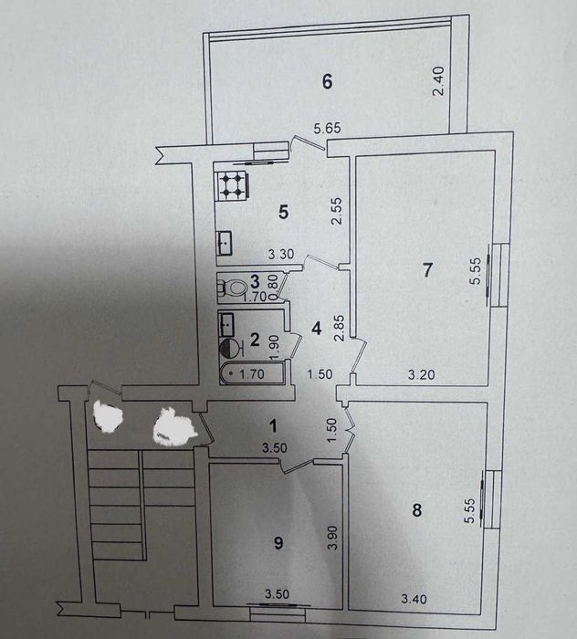 Яшнабад 22 авиагородок 3/1/2 87 кв.м. кирпич, квартира с ремонтом=
