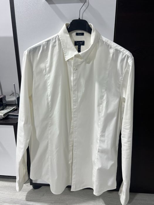 Cămașă albă Armani Jeans (Fitted) - Mărimea XL -