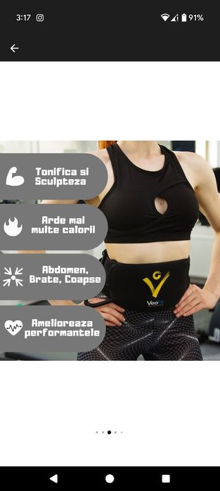 Centura de Electrostimulare EMS VeoFit pentru Slabit si Tonifiiere
