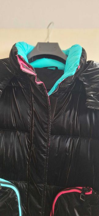 Пухено дълго атрактивно яке с гъши пух