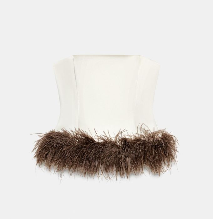 Страхотни сатенени рокли и топ с пера Zara