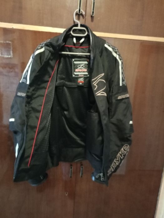 Два броя къси текстилни мото якета spyke /54 номер/ L/ XL с протектори
