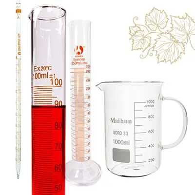 Мерителен цилиндър от боросиликатно стъкло - 50 мл, 100 мл, 250 мл, 500 мл, 1000 мл, 2000 мл