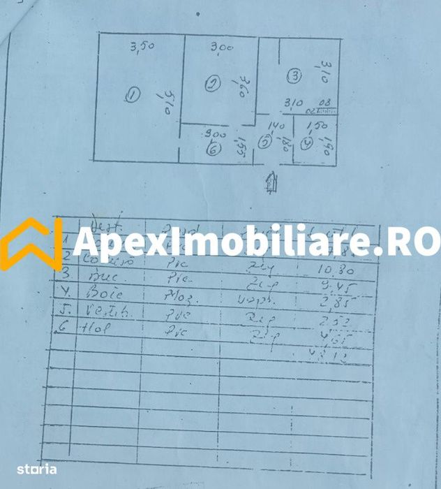 Apartament 2 camere de vanzare Rahova -Teius | Necesita renovare — fotografia 1