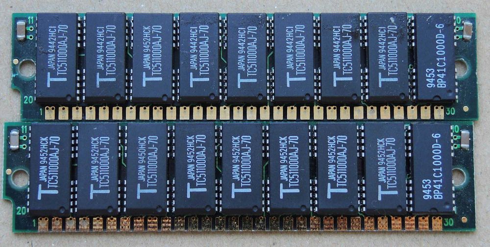2Mb (2x1Mb) Simm 30 pin Toshiba TC511000AJ-70 Testat
