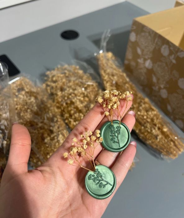 3 buchete floare miresei uscata