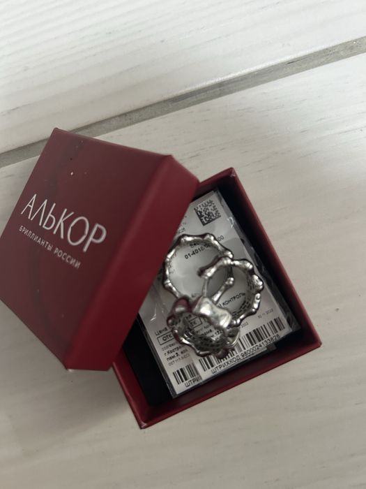 Продам набор серебро, кольцо, серьги Алькор