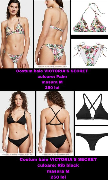 Costume baie Victoria's Secret XS, S,M,L