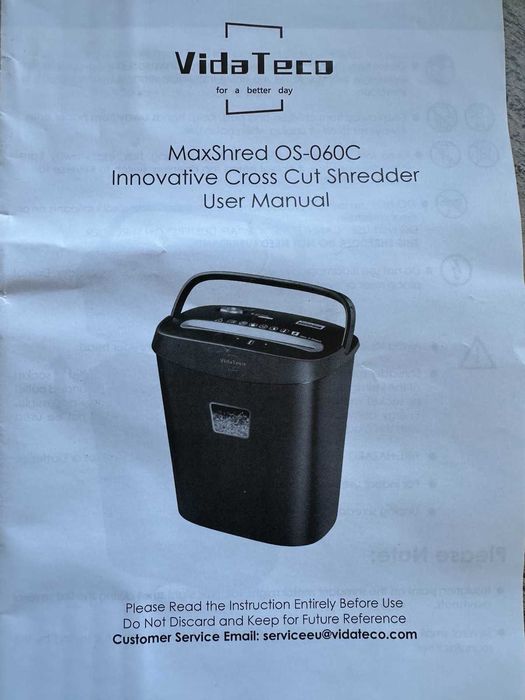 Шредер за документи Vida Teco