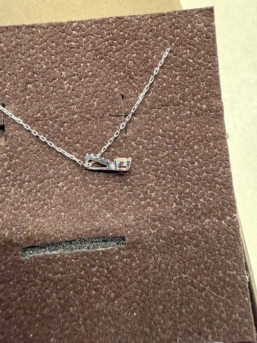 Pandant aur alb cu diamante