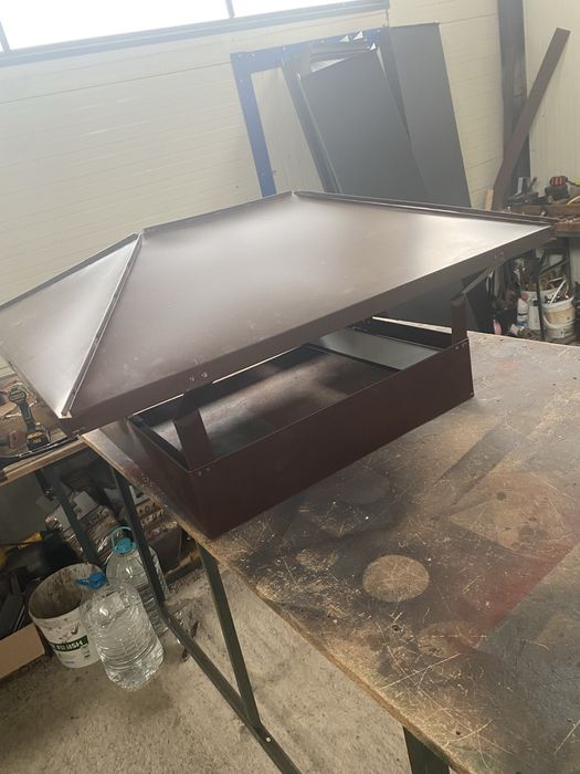 Двускатни и четрискатни шапки за комини!