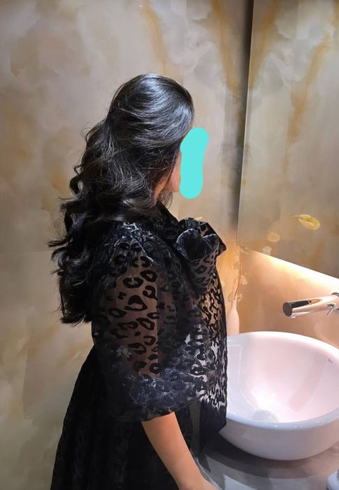 Чёрное платье с бантом размер S