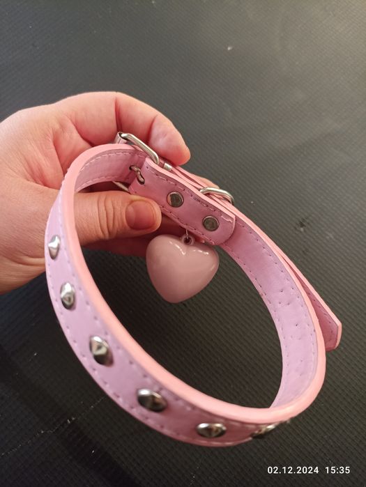 Ошейник розовый для кошек 46см
