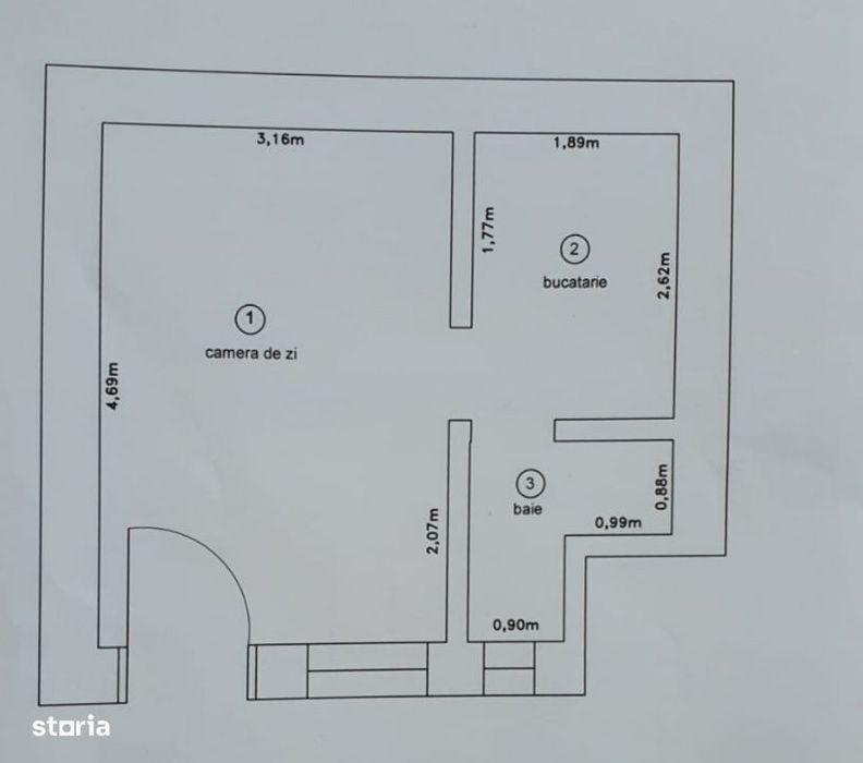 De vanzare studio premium in Piata Muzeului| Aut Regim Hotelier |ROI 7