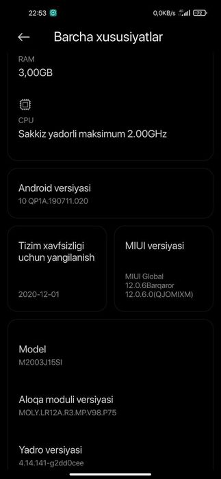 Redmi note9    3/64