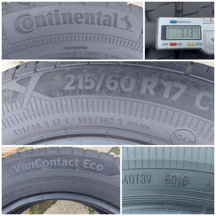 O bucată 215/60 R17C vară - una Michelin Goodyear Continental
