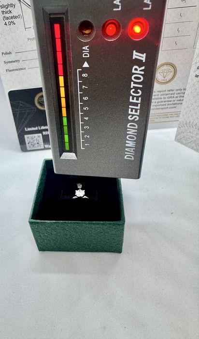 Сребърен пръстен с мойсанит (Диамант) 0.5 карата