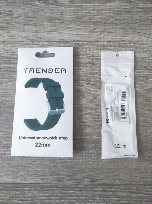 Тъмно зелена и червена силиконови каишки 22 мм за часовник