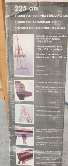 NOU - Șevalet studio - robust - din lemn de fag - 225 cm