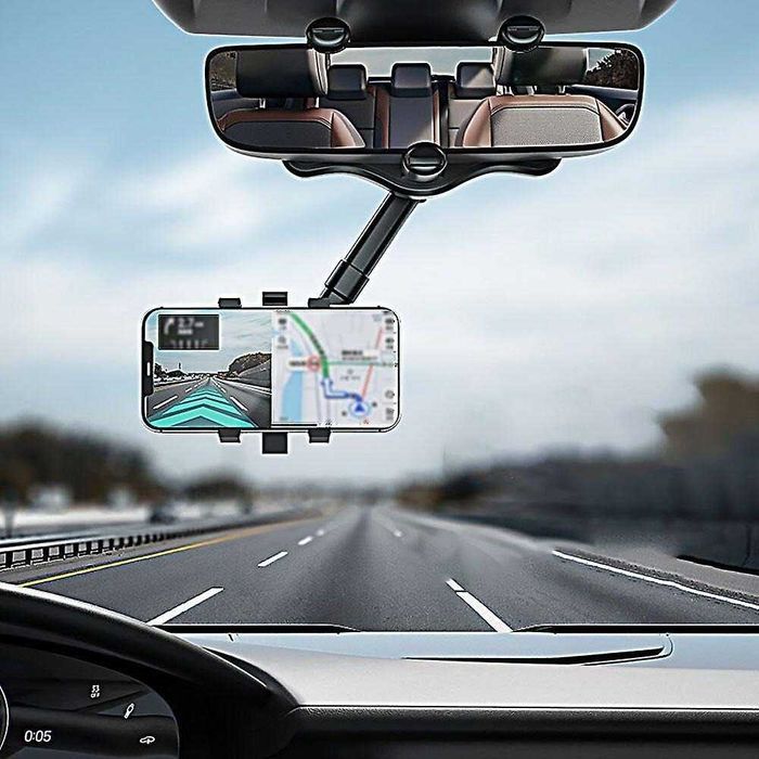 Suport telefon masina universal rotativ oglinda retrovizoare auto