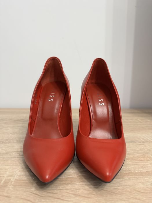 Pantofi de piele stiletto roșii , Aliss