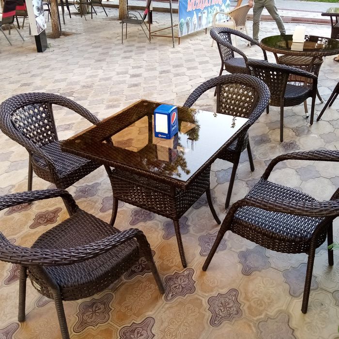 Ratan stol stul 4 kishilik