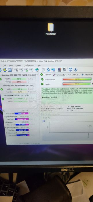 Ssd 1tb/512gb /crucial/samsung