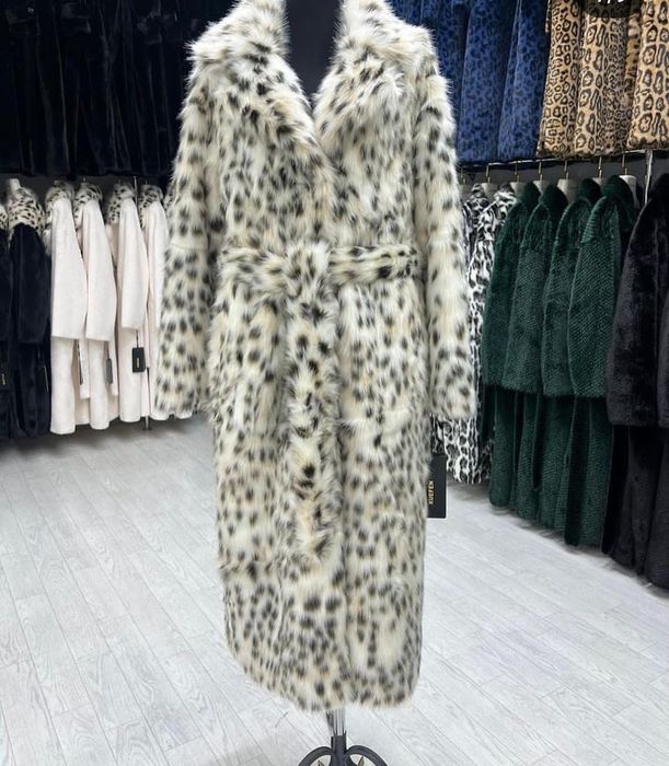 Шуба под рысь из овечей шерсти