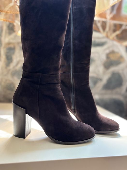 Дамски ботуши естествен велур