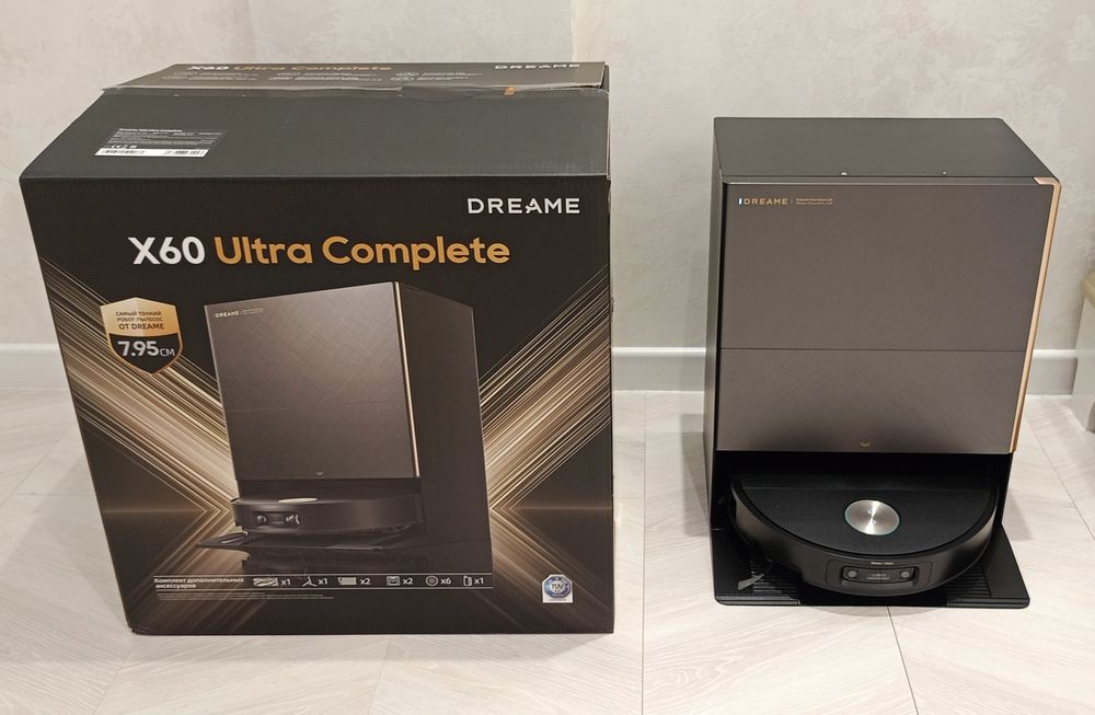 Robot pilesos Dreame X60 ultra complete black and white keldi