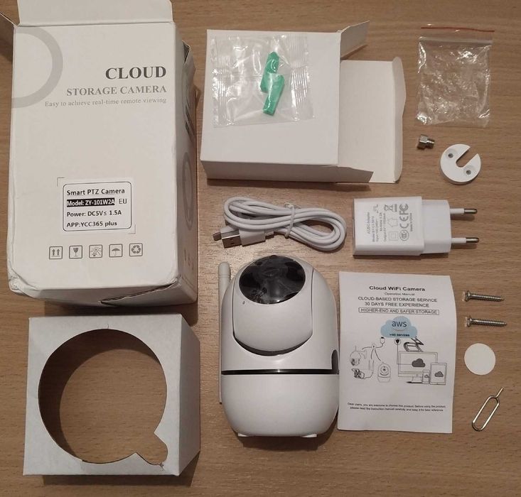 Wifi Смарт камера YCC365+, Бебефон,нощно виждане,сензор движение,звук