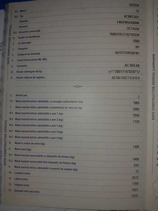 Se vinde Skoda Octavia 2006