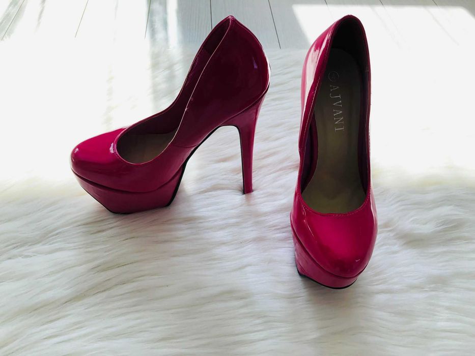Pantofi cu toc, dama, fuchsia, nr 37, noi