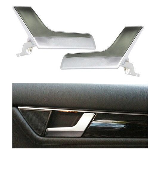 Set manere deschidere usa interioara Mercedes Clasa C, 03.202014; Clasa GLK, 10.2015; Fata=Spate, stanga+dreapta, Fata=Spate, argintiu; numai levierul